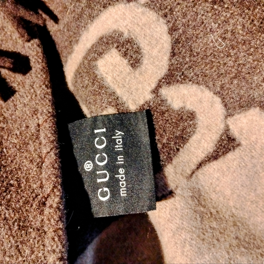Authenic GUCCI Wiol/10% Cashmere Throw